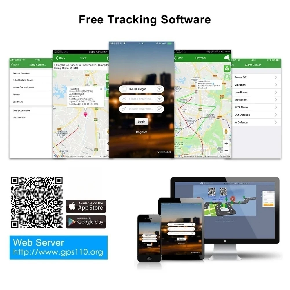 Free APP Web GPS Tracking Software Logistics Security Track Fleet Management Vehicle GPS Tracking Platform System