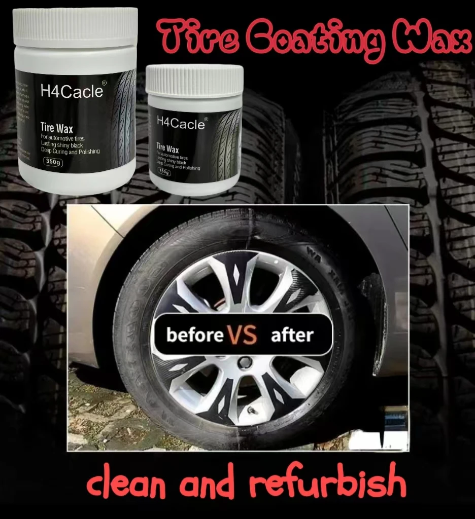 Car Tire Gloss Maintenance Agent Car Wax Tire Coating Paste Polish Shiny Tires Tyre Polish Cleaner Auto Care Re-black Shine
