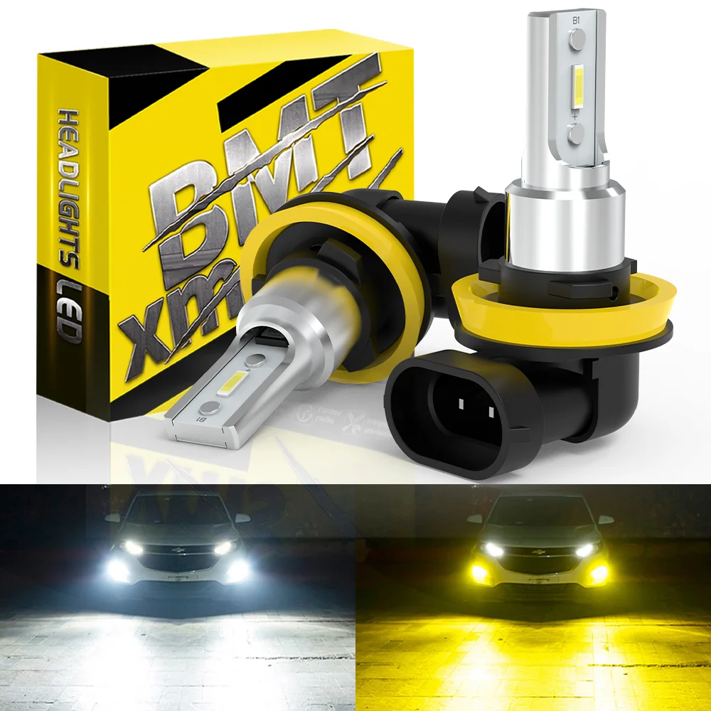 BMTxms 2PCS H11 H8 LED Canbus 880 881 H27 9006 HB4 HB3 H10 9145 Led Fog Light DRL Car Lamp for Hyundai Accent Getz Elantra Skoda