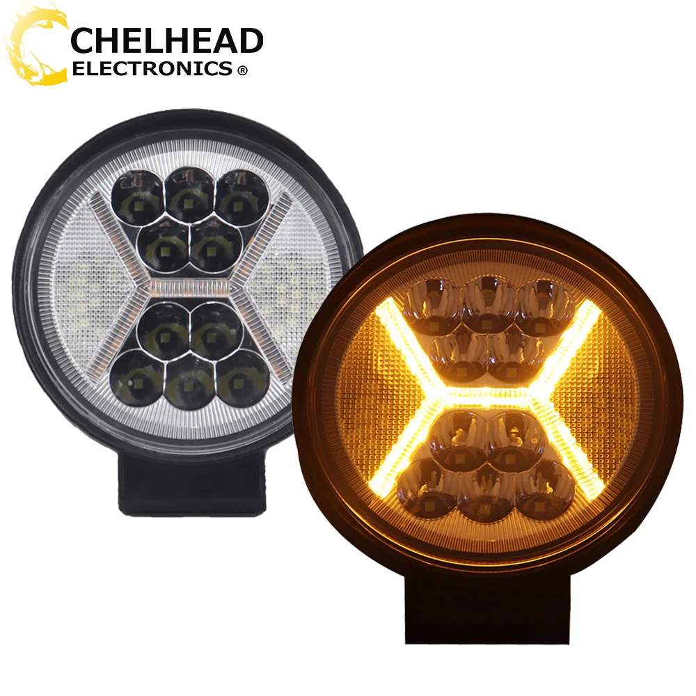 Round LED Work Light 4 inch Spot Flood Beam For Offroad 4x4 SUV Tractor Truck Fog Lamp Driving Car LED Working Lights