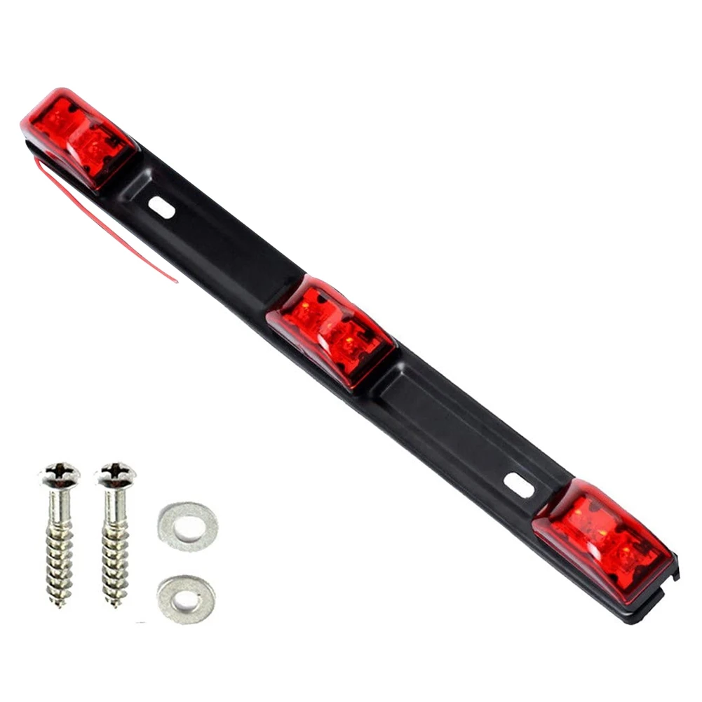 Trailer Tail Light Bar, 14.2 inch Red Clearance Identification ID Marker Light with Bracket for Pickup Truck Trailer