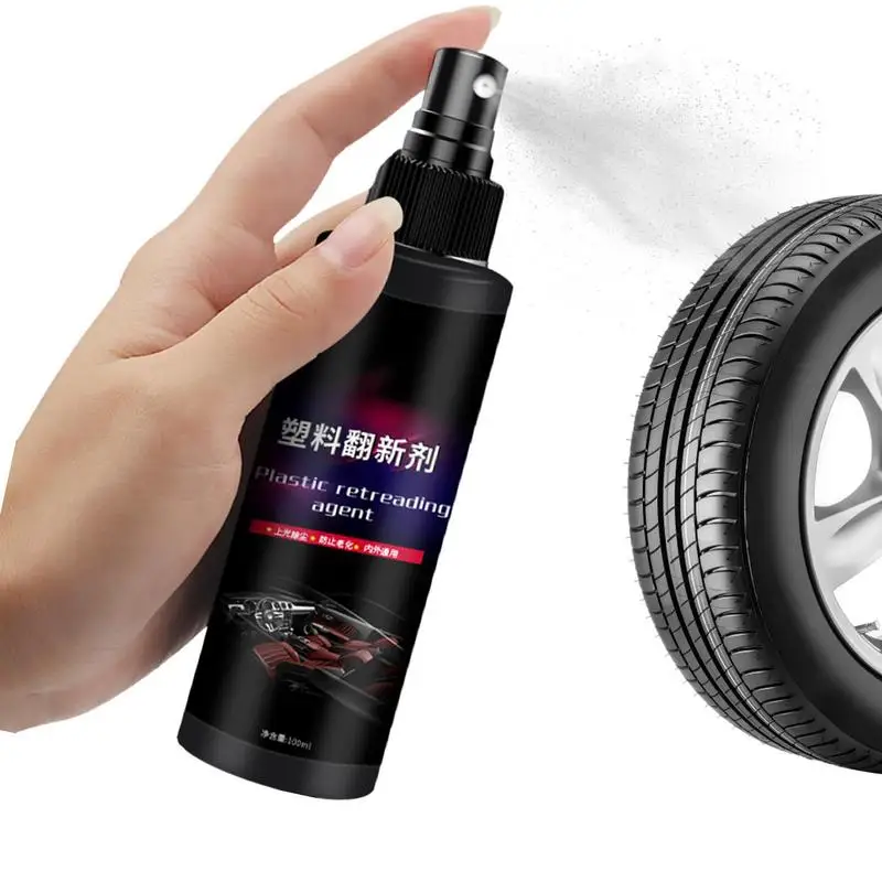 100ml Ceramic Plastics Coating Trim Spray Auto Restoring Liquid Plastic Revitalizing Coating Agent Back To Black Plastics Restor