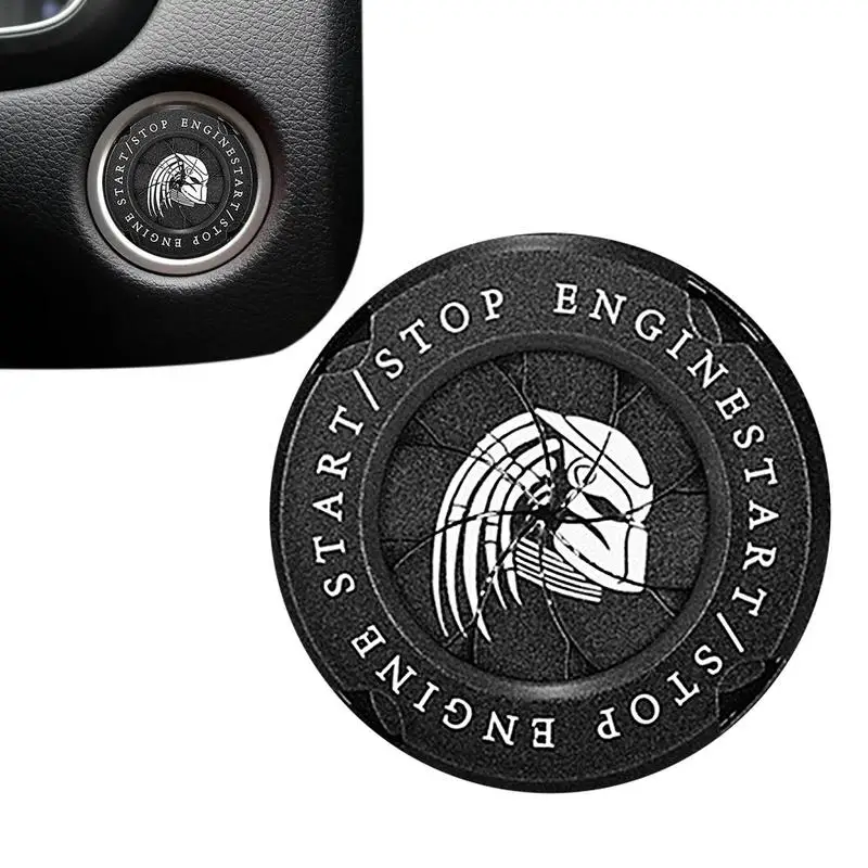 Car Moto Engine Start Stop Button Cover Ignition Switch Rotatable Protection Caps Interior Personality Decoration Decor Sticker