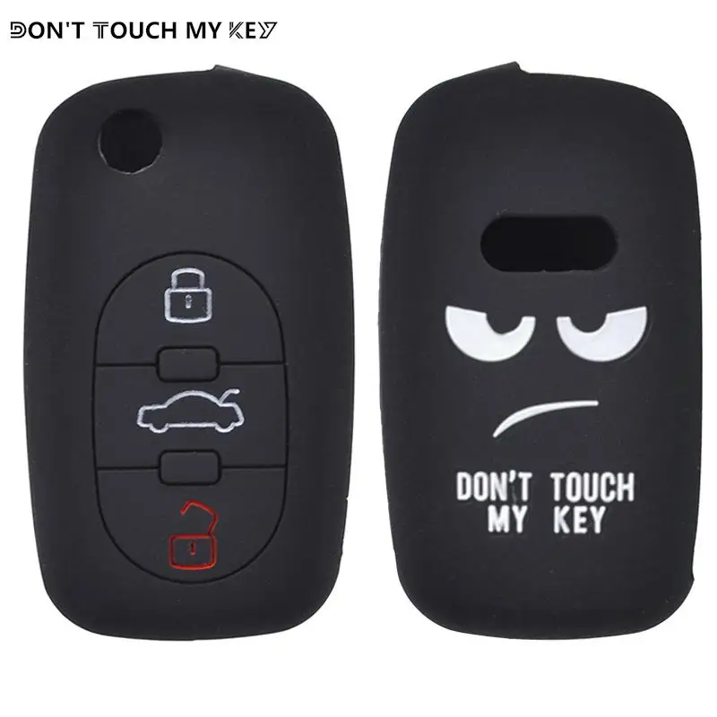 For Audi A2 A3 S3 A4 S4 RS4 A6 S6 allroad A8 S8 TT Silicone Remote Key Case Fob Shell Cover Skin Jacket Sleeve
