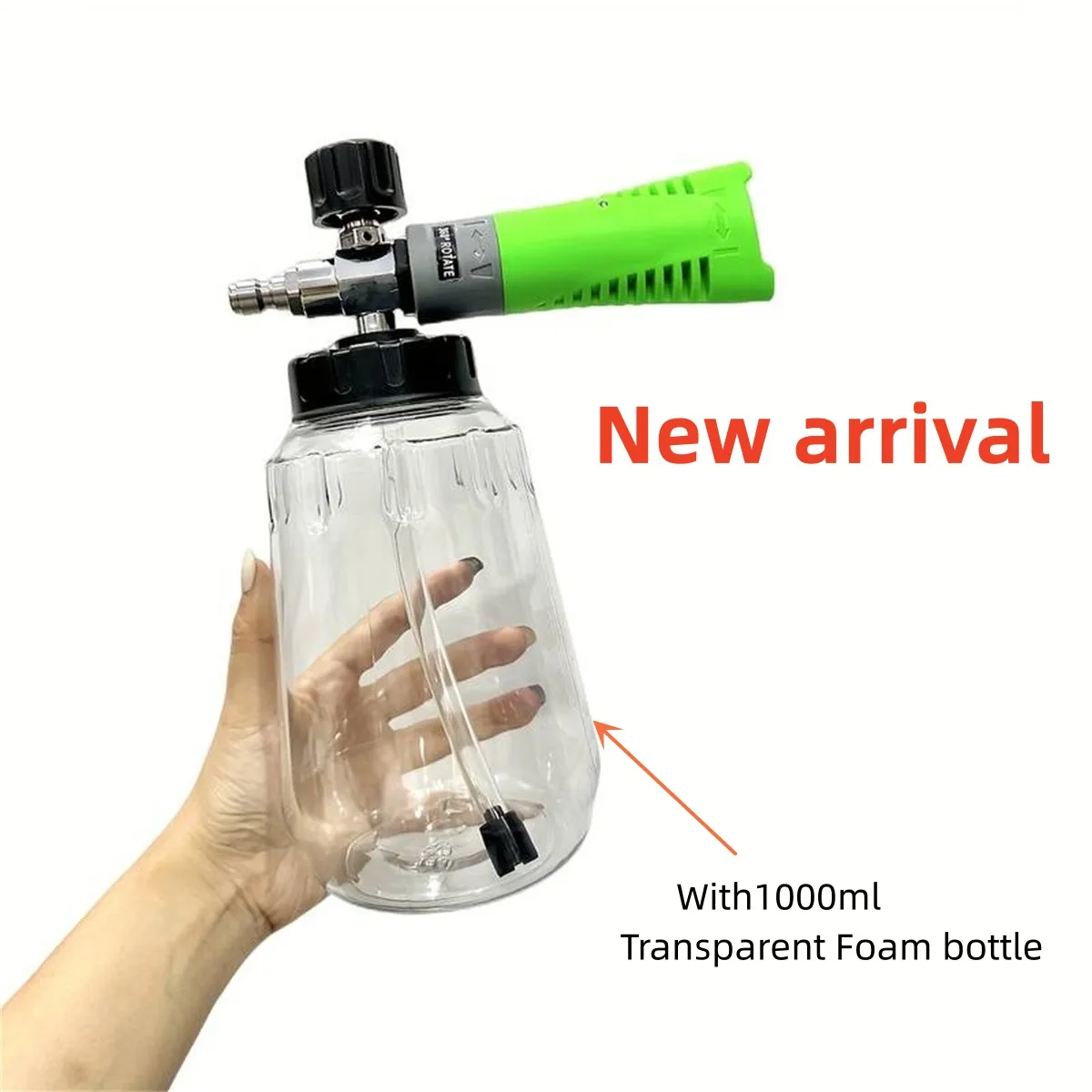 Drision New High Pressure Washer Foam Cannon 360°Rorate For Car Wash（750ML）Spray Gun Foam Lance with 1/4 Inch Quick Connect Plug