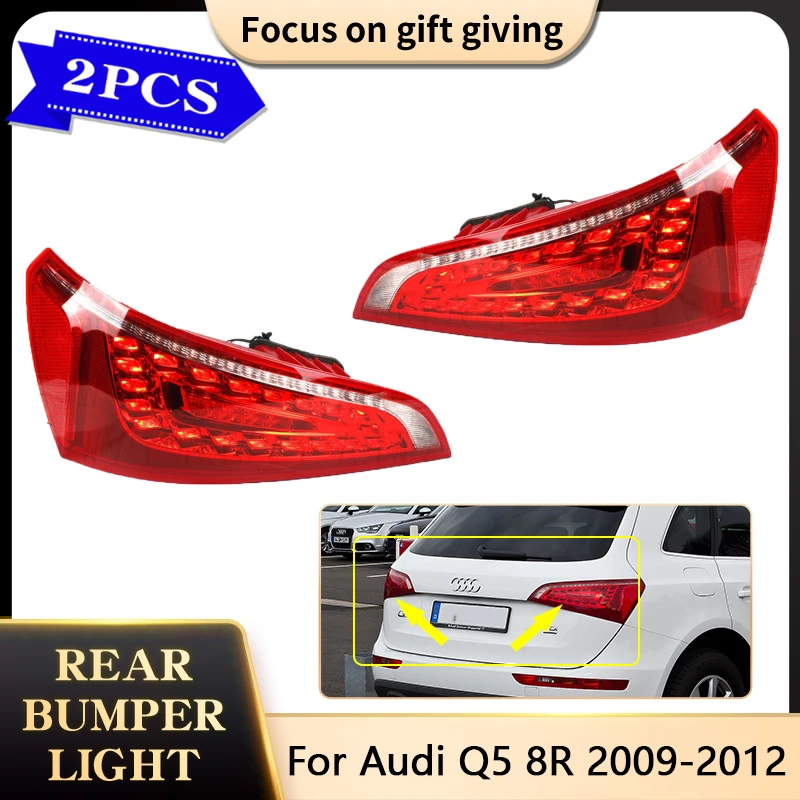 For Audi Q5 8R 2009 2010 2011 2012 8R0945093A 8R0945094A LED Rear Tail Light Brake Stop Turn Signal Warning Lamp Car Accessory