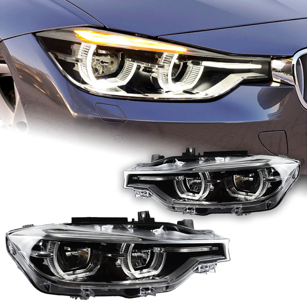 AKD Car Styling Head Lamp for BMW F30 Headlights 2013-2015 F35 LED Headlight 320i 318i 325i DRL Angel Eye Automotive Accessories