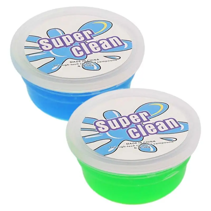 2pcs Car Cleaning Gel Vehicle Super Dust Cleaning Gel Auto Washing Gel Air Vent Outlet Dashboard Automobiles Accessories