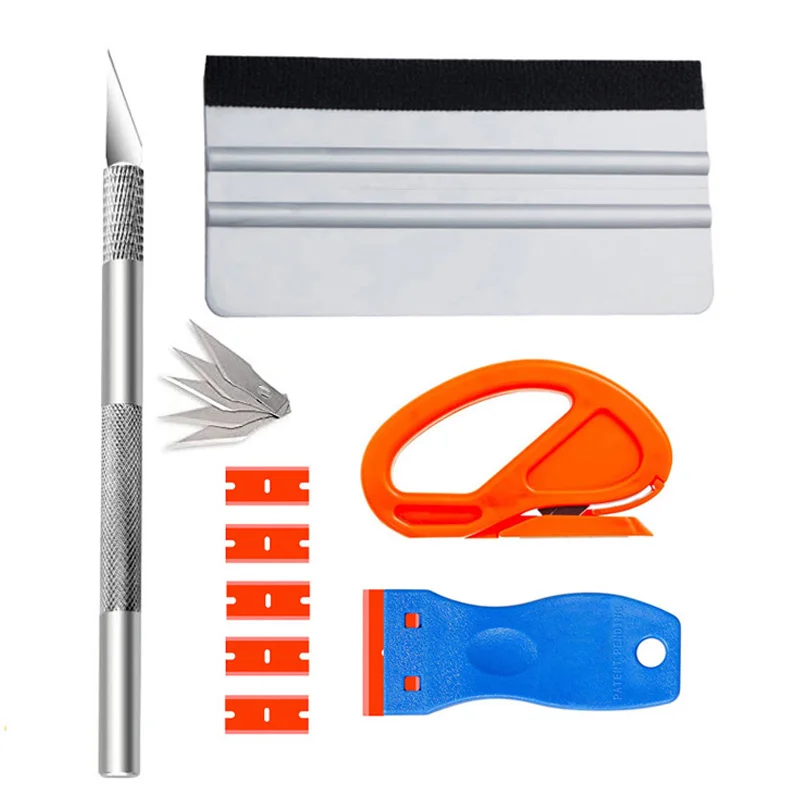 Felt Edge Squeegee 6 Inch for Car Vinyl Film Scraper Wrapping Decal Window Tint Tool Wrap Vinyl Cutter Car Accessories