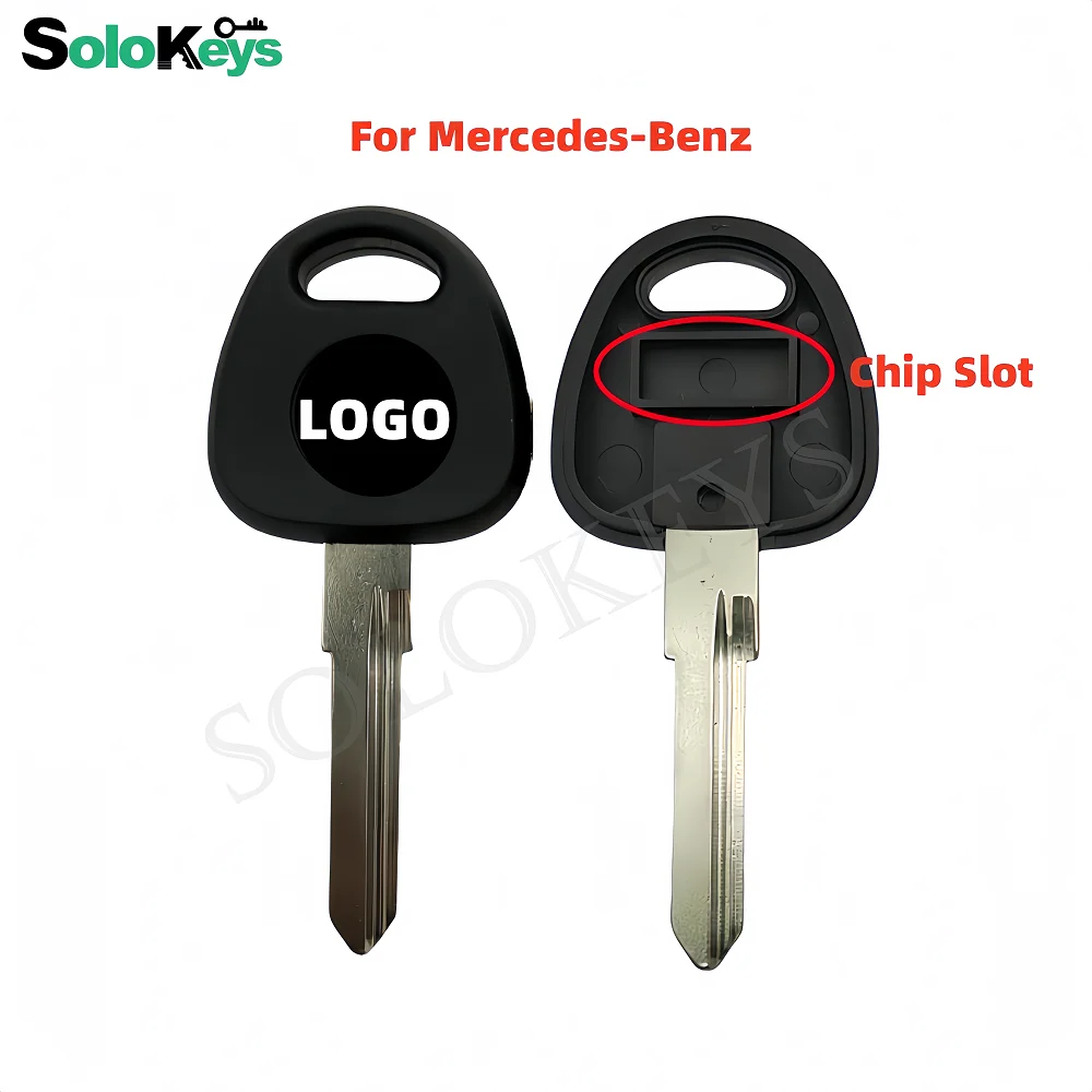 SOLOKEYS 10Pcs/Lot For Old model Mercedes-Benz Car Replacement Auto Transponder Key Shell With Chip Slot And LOGO