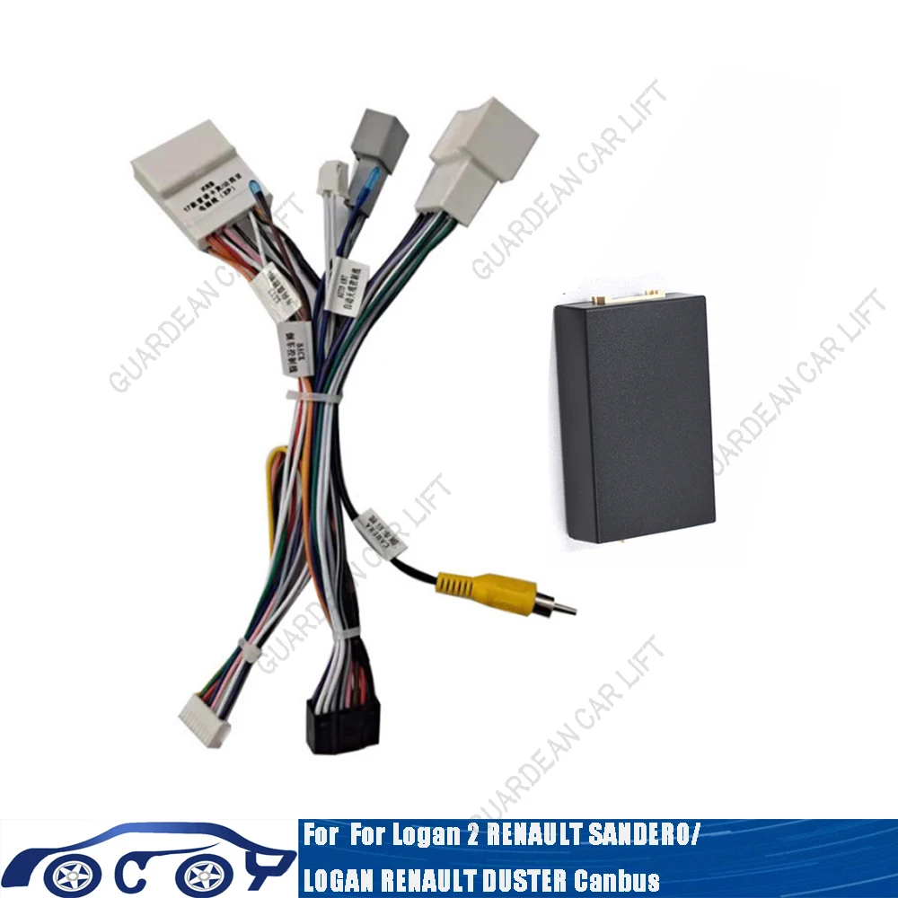 For Logan 2 RENAULT SANDERO/ LOGAN RENAULT DUSTER Canbus Car 16pin Power Cord Wiring Harness Adapter