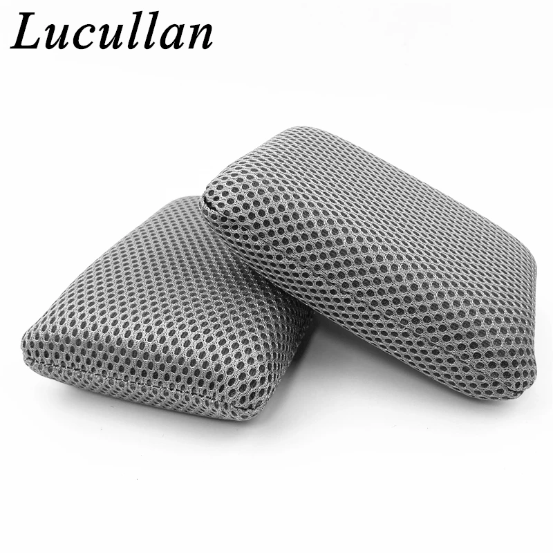 Lucullan 3 Color Microfiber Bug Sponge For Car Washing Ultra Soft Mesh Sponges to Clean Glass Paint Dirty