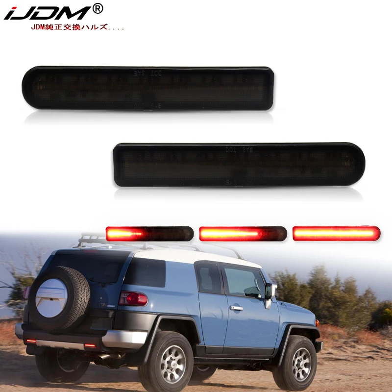 iJDM Taillight Style LED Bumper Reflector Lights For 2007-2014 Toyota FJ Cruiser TSX Tail/Brake,Rear Fog Lamps Turn Signal
