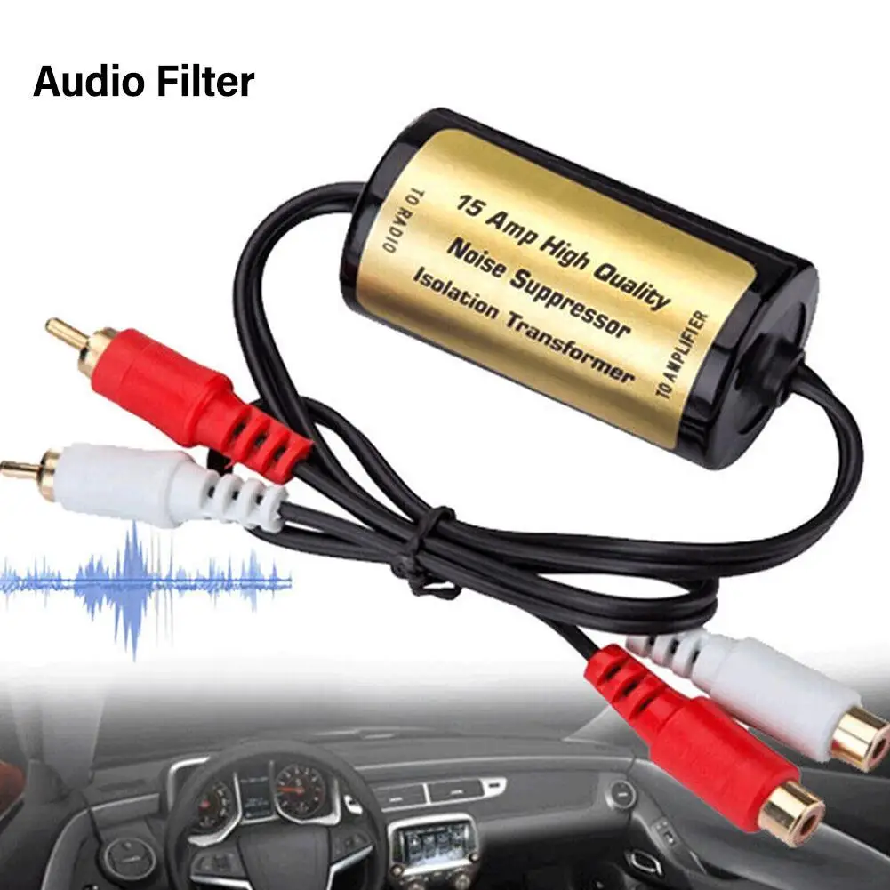 1pc Car RCA Audio Noise Filter Effectively Reducing Audio Speaker Noise Audio Filter Noise Suppressor Isolation Transformer