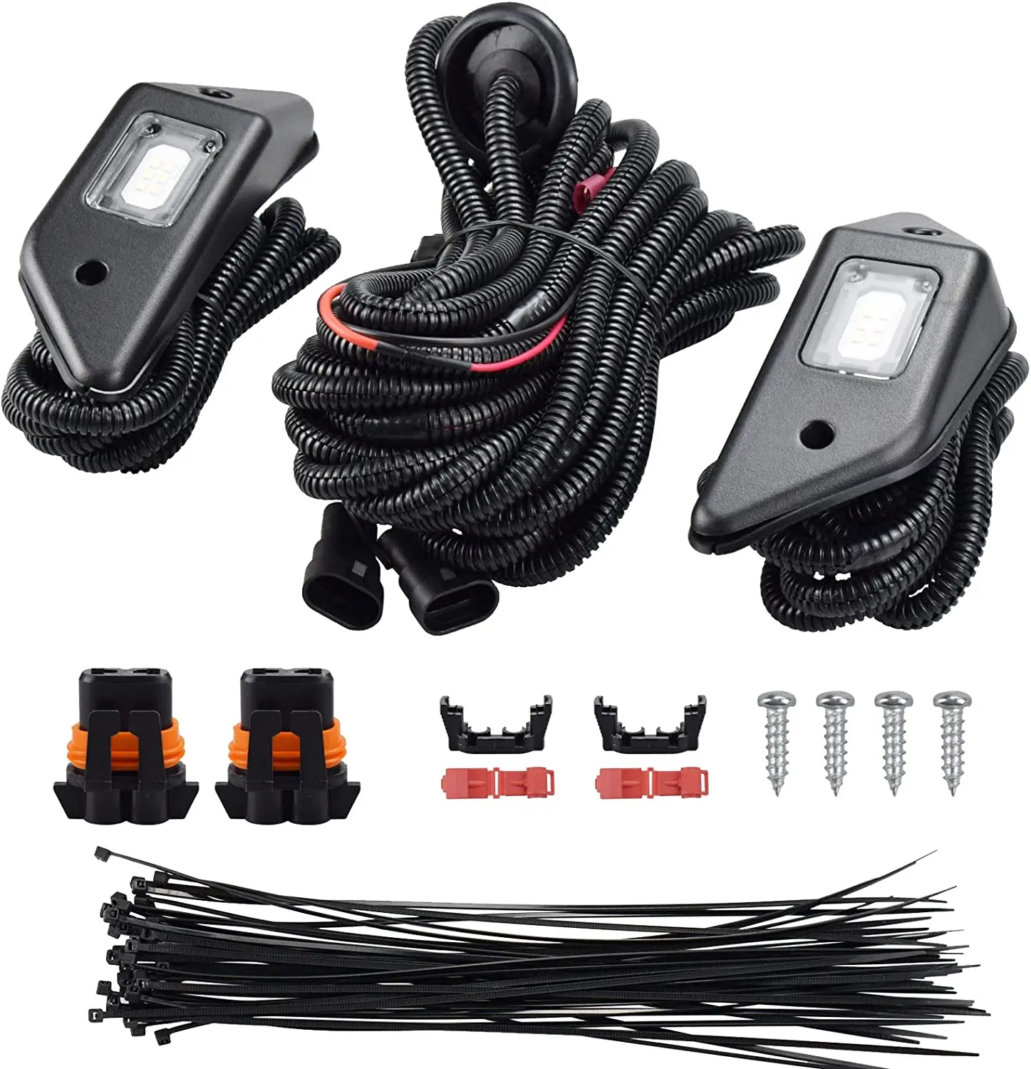 GWNOWZZET LED Cargo Bed Lighting Kit for Toyota Tundra Tacoma 2015-2021 Truck Pickup Includes Both Lights with Mounting Bezels a