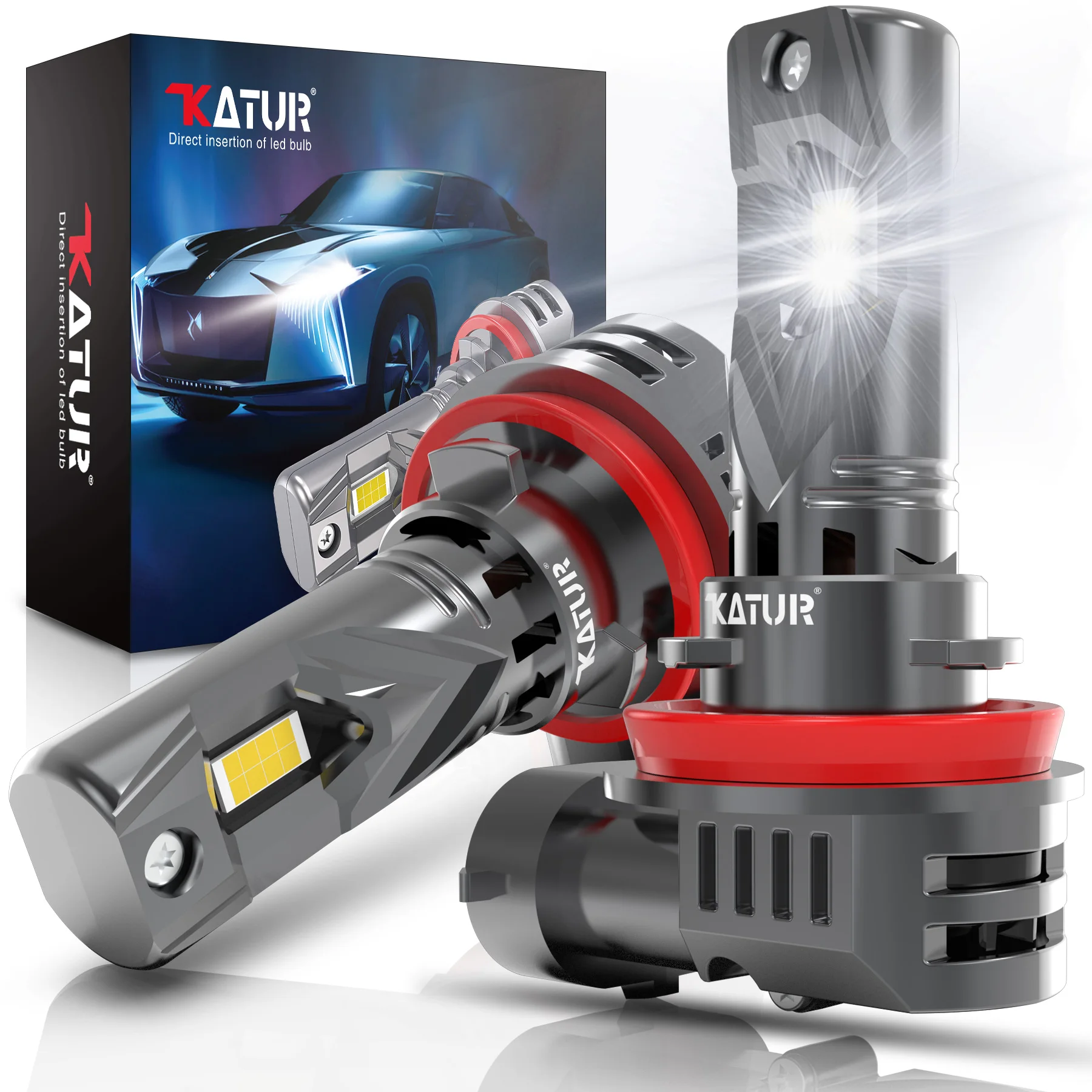 2x H8 H11 LED Headlight Bulb Canbus Car Head Fog Light Super Bright 6000K 20000Lm For Honda Civic Crv Fit Accord Jazz