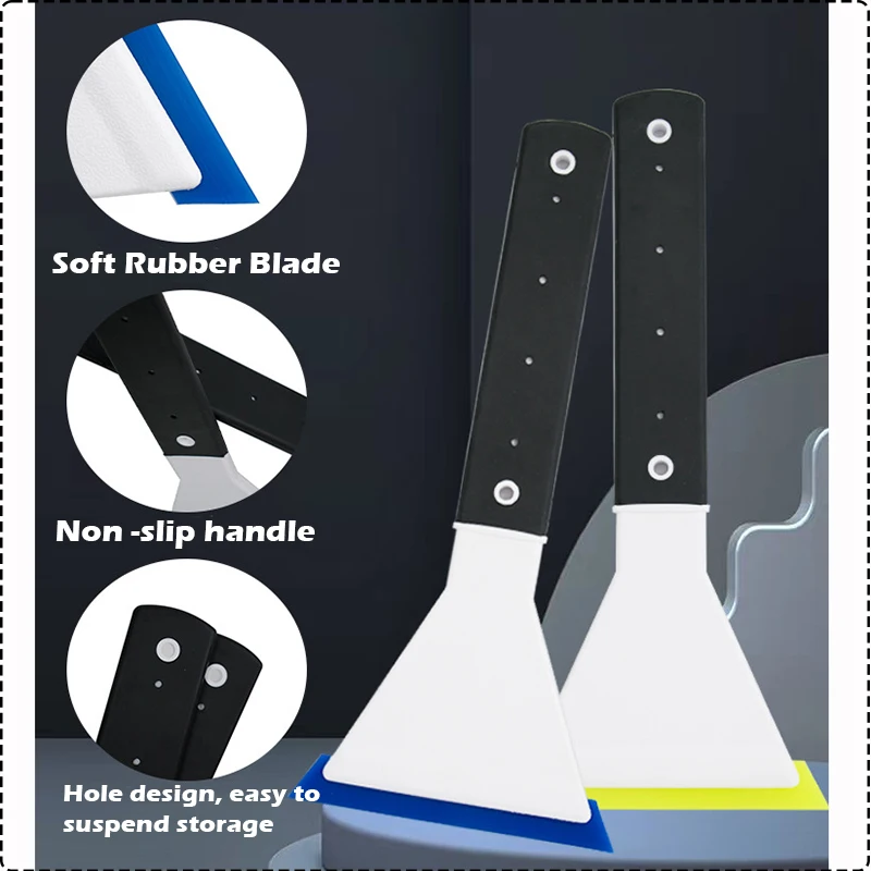 2pcs Car Window Squeegee Silicone Shower Cleaner Glass Mirror Wash Water Wiper Blade Cleaning Tool 29 X 14cm Plate Scraper Tools