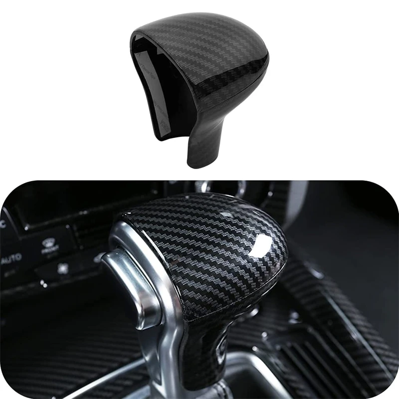 Carbon Fiber Color Gearshift Handle Frame Cover Sticker For LHD Audi A4 A5 A6 S6 A7 S7 Gear Shift Knob Head Decal Auto Parts