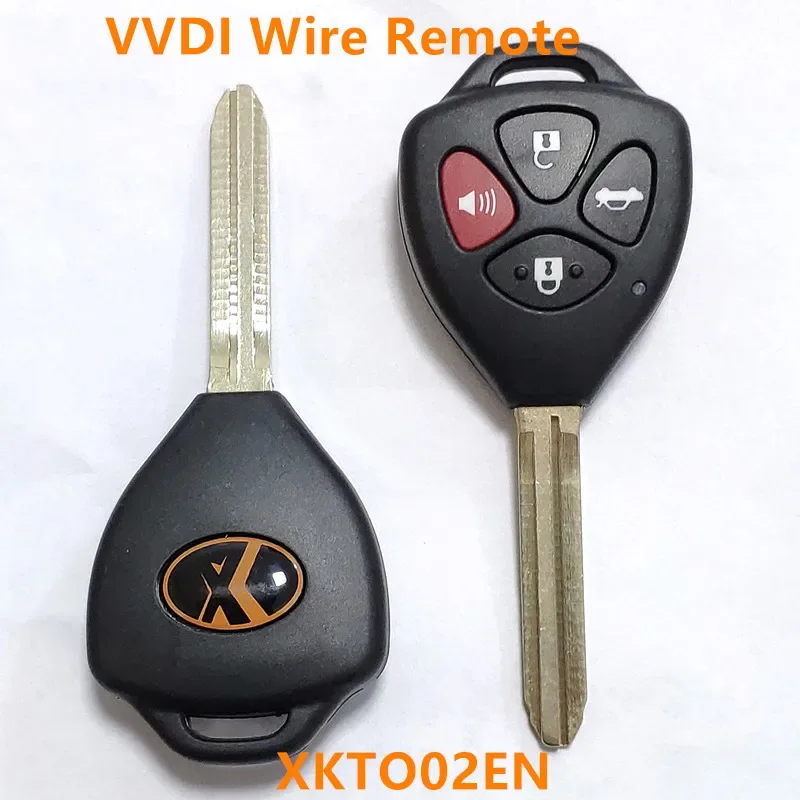 10pcs/lot Xhorse Universal VVDI Wire Remote Control XKTO02EN XKTO03EN XKTO04EN  XKTO05EN No Transpponder Chip for Toyota VVDI2