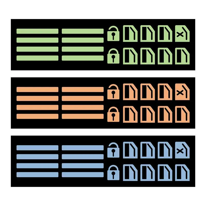 Car Switches Button Sticker With Strong Adhesion Safety Switches Fluorescent Decals Glowing In Dark For Car Window Lifter