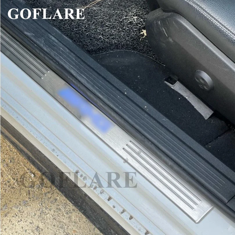 Car Accessories For Mercedes Benz AMG GLK C-Class W204 S204 X204 2008-2013 LED Door Sill Scuff Plate Sills Protector Pedal Cover