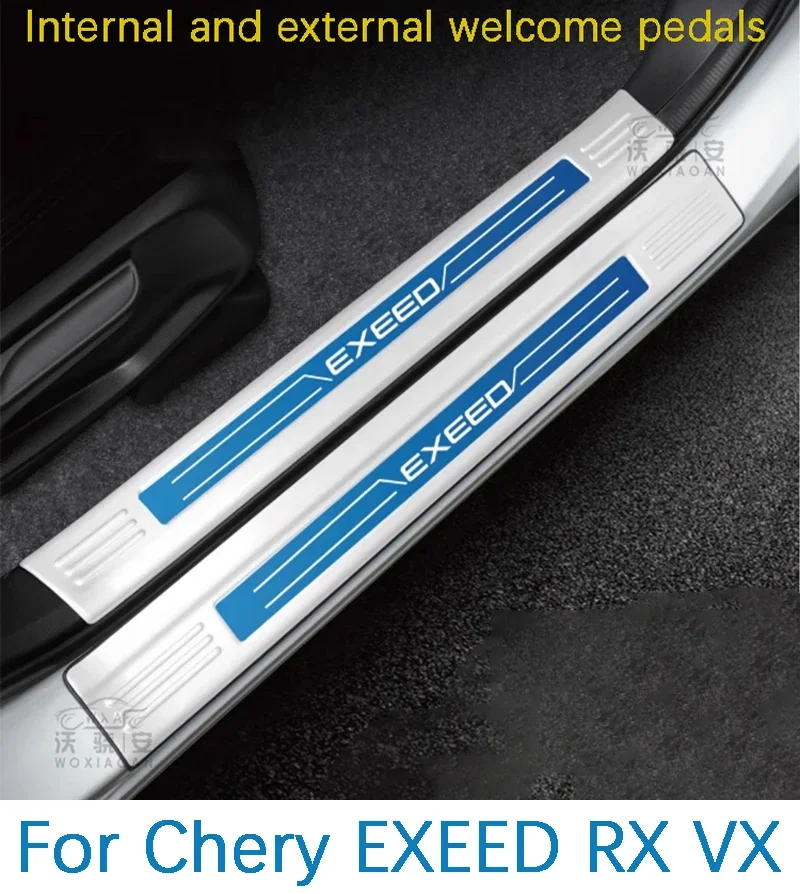 For Chery EXEED RX VX door anti friction and wear-resistant welcome pedal EXEED RX/VX inner and outer anti slip threshold strip