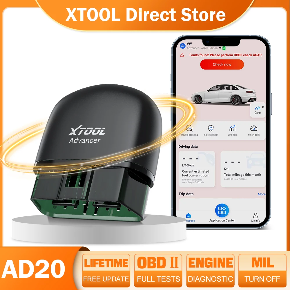 XTOOL AD20 OBD2 Scanner Cars Code Reader Automotive OBD 2 Diagnostic Tools Live Data Read fault Battery Test Check Engine Light