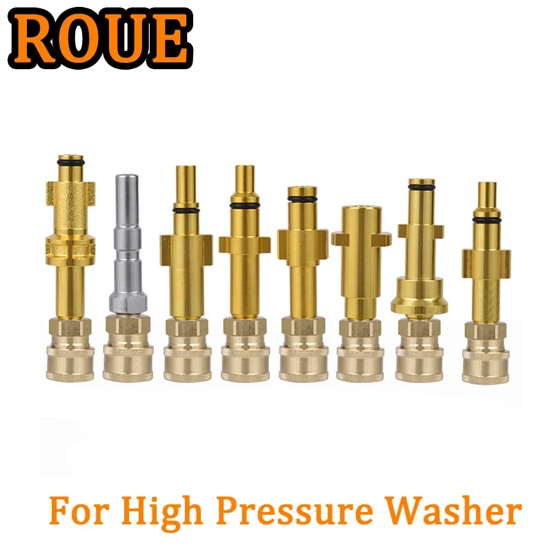 ROUE Pressure Washer Accessories Quick Connector 1/4" For Parkside Karcher Stanley Greenwork Nilfisk Lavor Spray Gun Adapt