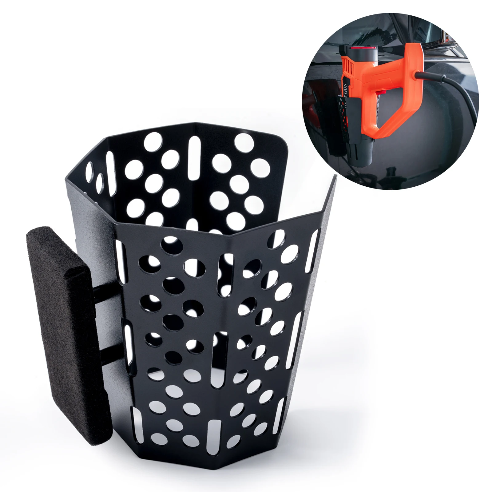 FOSHIO Metal Magnetic Holder Stand For Heat Gun Vinyl Car Wrap Tint Film Stickers Glue Dryer Clamp Bracket Tool Fabric Felt Base