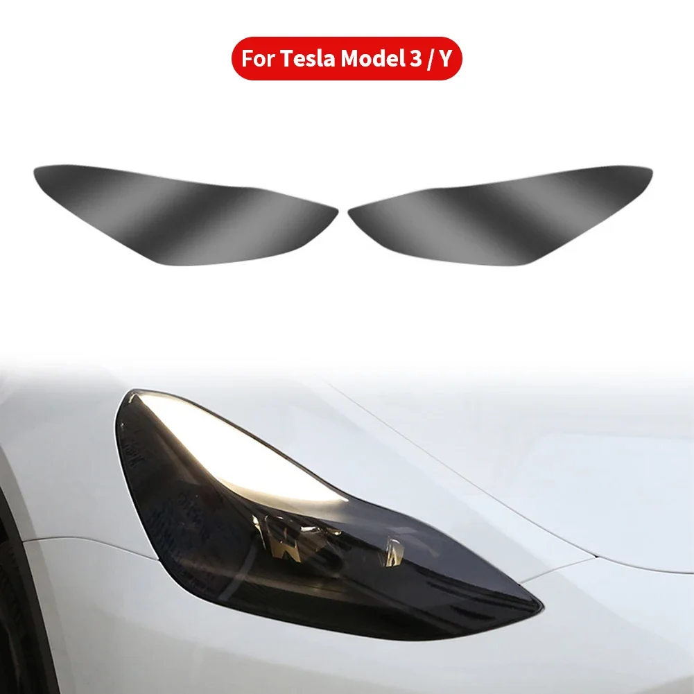 For Tesla Model 3 Y S X TPU Blackened Headlight Taillight Foglight Protective Film Headlight Tail Lamp Color Changing Films