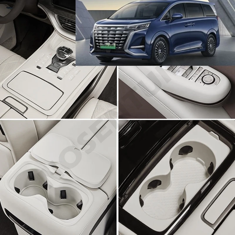 Custom Fit for DENZA D9 2022-2024  Door Silicone Cup Holder Console Liners Inserts Second Row Rear Central  Cup Holder