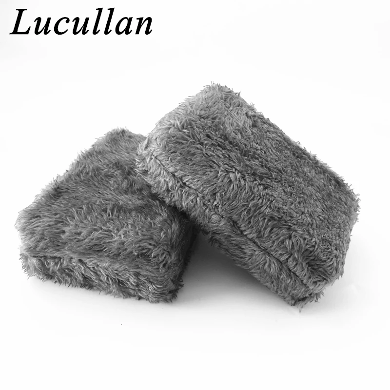 Lucullan Special Offer Plush Microfiber Sponge Car Detailing Applicators For Paint Sealants,Wax,Glazes