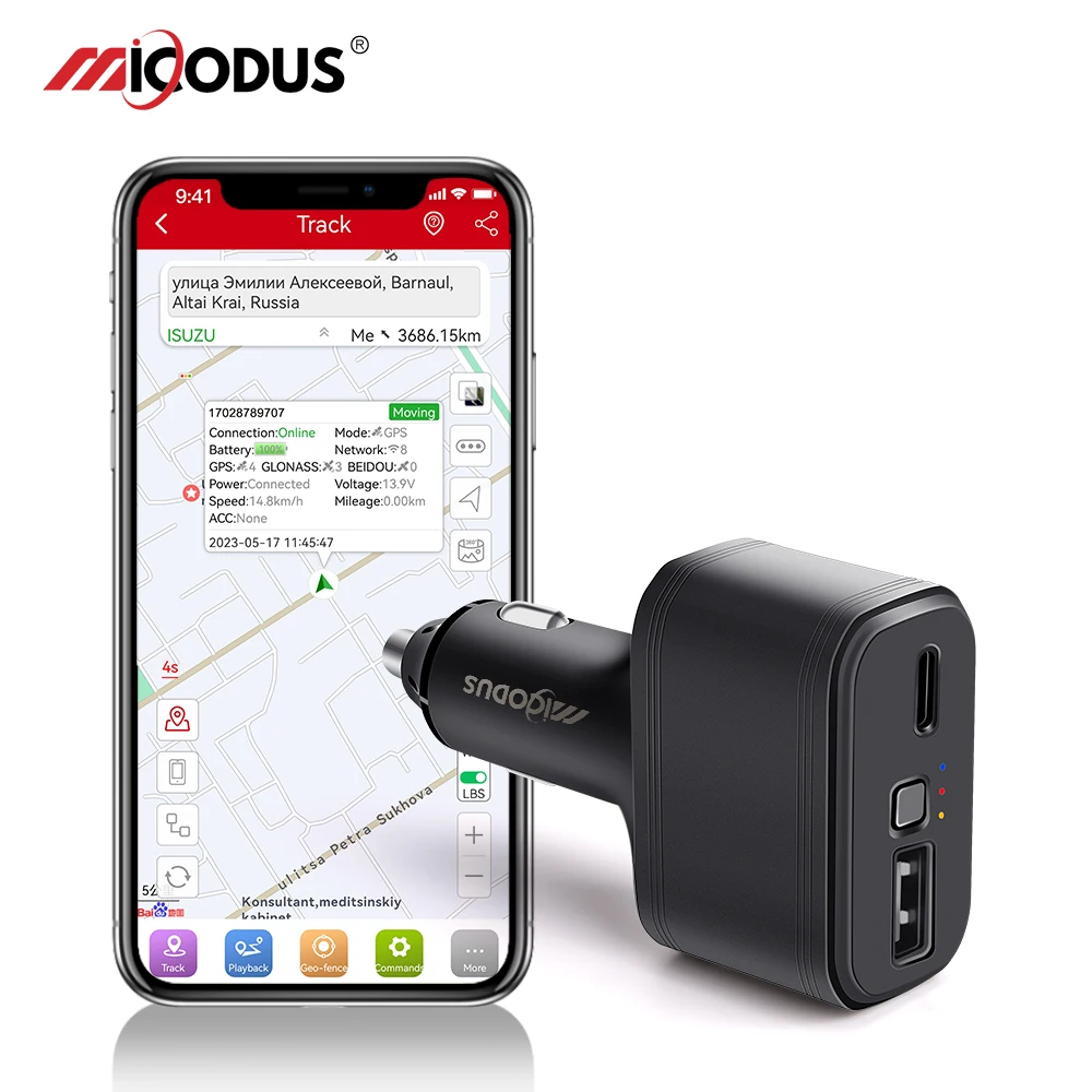 MiCODUS 4G GPS Tracker Car MV77G SOS Remote Listen-in GPS Rastreador 4G Anti-theft Alerts 5000pcs Data Storage Free Tracking APP