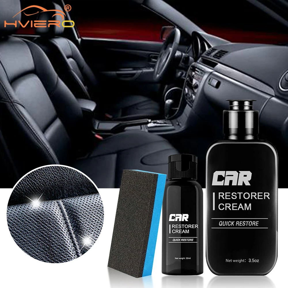 Car Restorer Cream Quick Paste 100ml Auto Plastic Leather Refurbishment Agent Washable Refresh Aging Surfaces Wash Maintenance