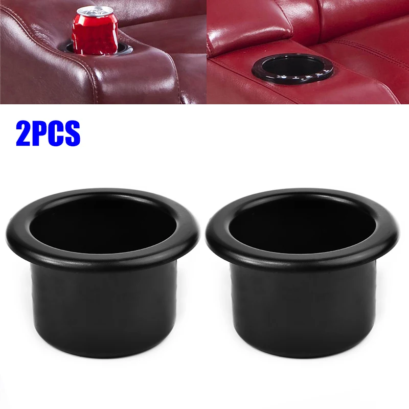 2pcs Car Cup Holder Rack Plastic Black Cup Water Drink Holder Recessed For RV Car Motorhomes Multi-Function Car Cup