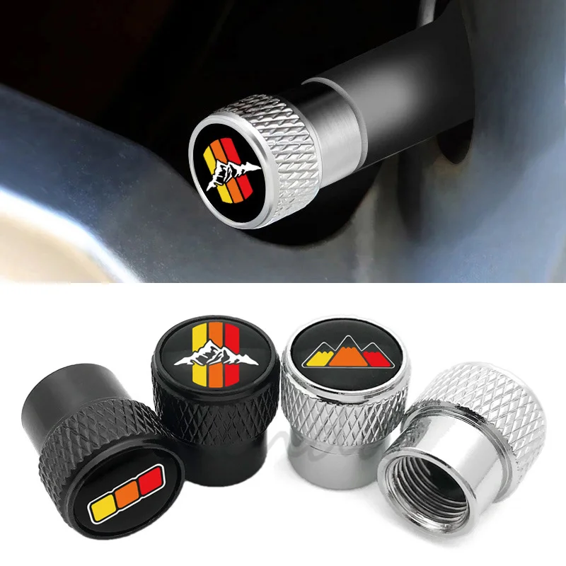 Car Wheel Tire Valve Stem Caps 3 Tri Colors Emblem Logo For Toyota TRD Tacoma Tundra 4Runner Highlander RAV4 Tyre Accessories