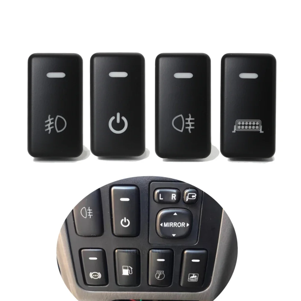 Orange LED Light Bar Front Rear Fog Light Power Push Button Switch for Toyota Tacoma Land Cruiser Reiz Hilux Prado 120 FJ CRUISE