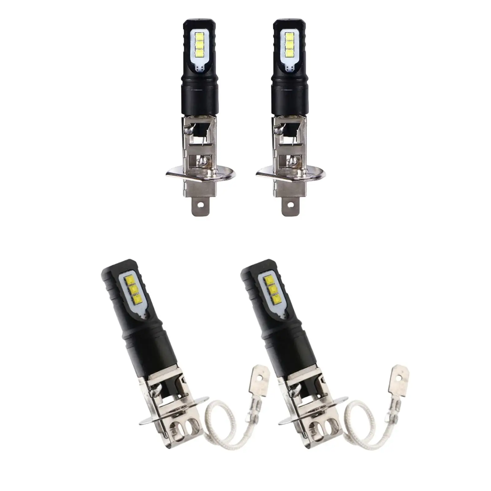 2-Pack LED Fog Lamp Bulbs H1 1200LM Daytime Running Lights Fit for Car