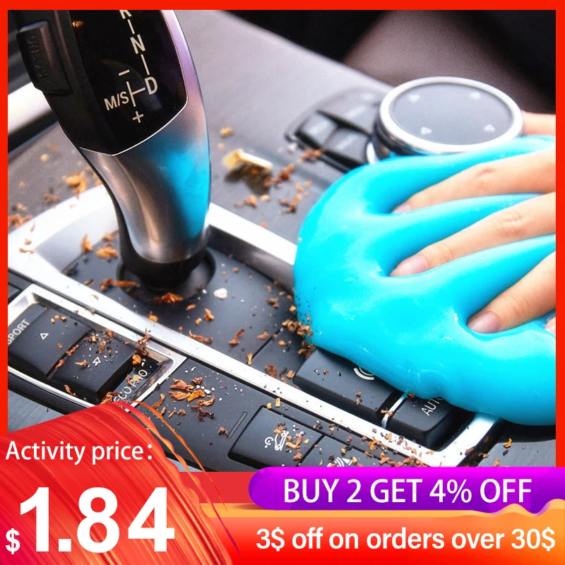 Car Cleaner Gel Slime For Cleaning Machine Auto Vent Magic Dust Remover Glue Computer Keyboard Dirt Cleaner Car Wash Interior