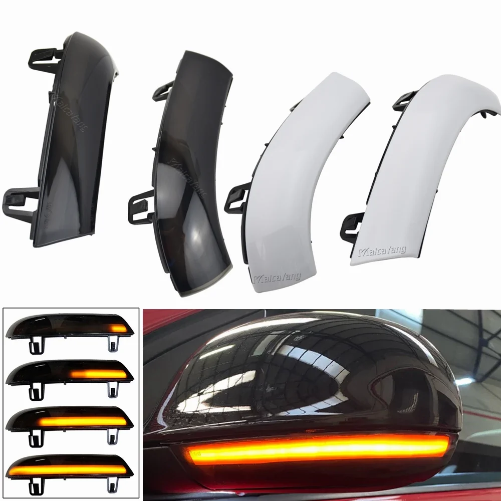Black For VW GOLF 5 GTI V MK5 Jetta Passat B5.5 B6 Sharan Superb EOS Dynamic LED Turn Signal Light Side Wing Mirror Indicator