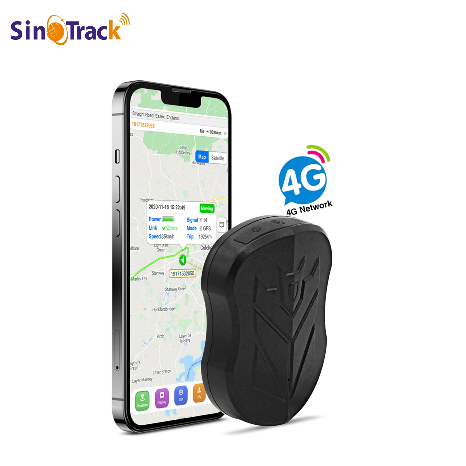 SinoTrack Magnet 4G Waterproof Car GPS Tracker ST-905/ST-915 Vehicle Locator Long Standby 10000mAH Battery with free APP