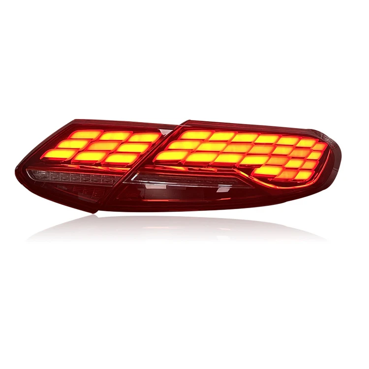 rectangular car tail light For Benz C Class C200 C260 round tail led car laser fog light