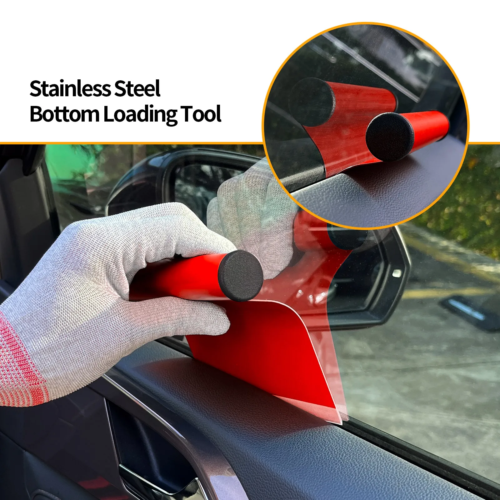 Car Side Window Tint Application Tool Metal Window Tint Film Edge Tucking Squeegee Spatula For Applying Film