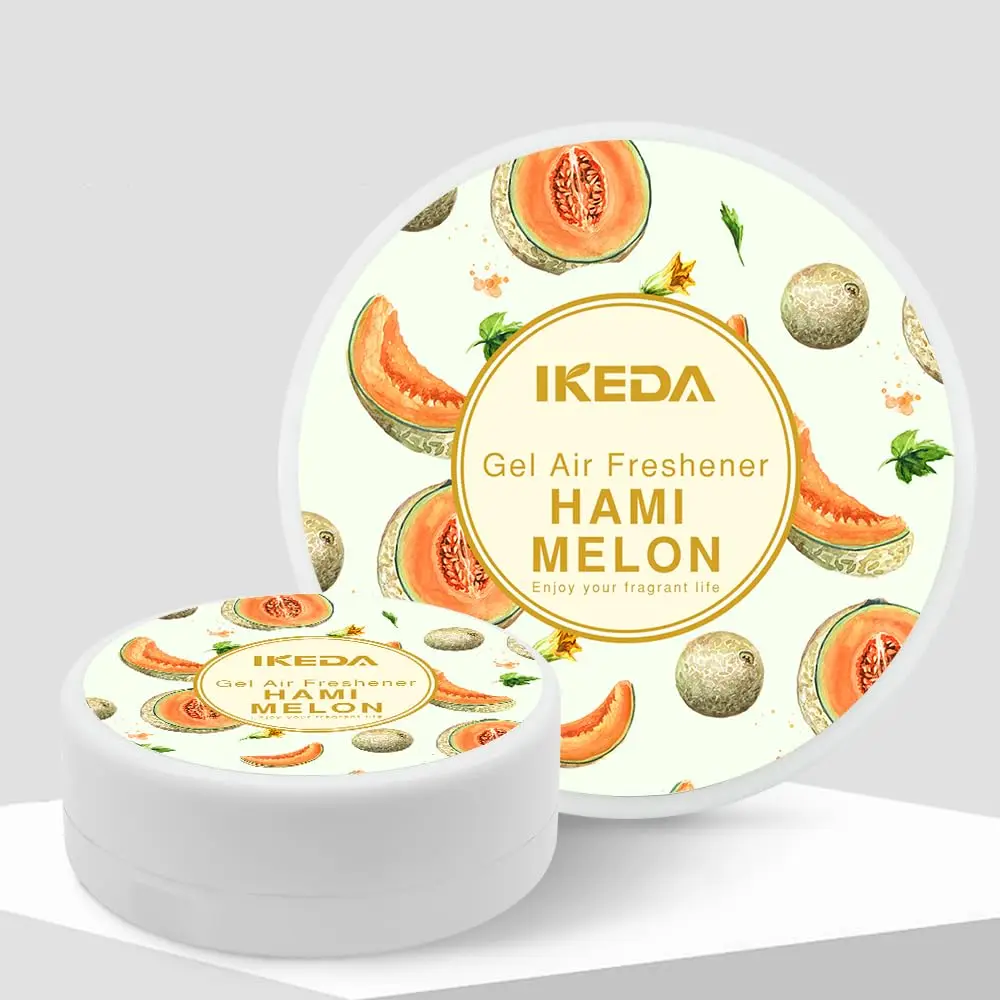 Car Air Freshener: Peach Scent Circular Gel Air Freshener | Odor Elimination | Car Scents | Long-Lasting Fragrance | For Auto A