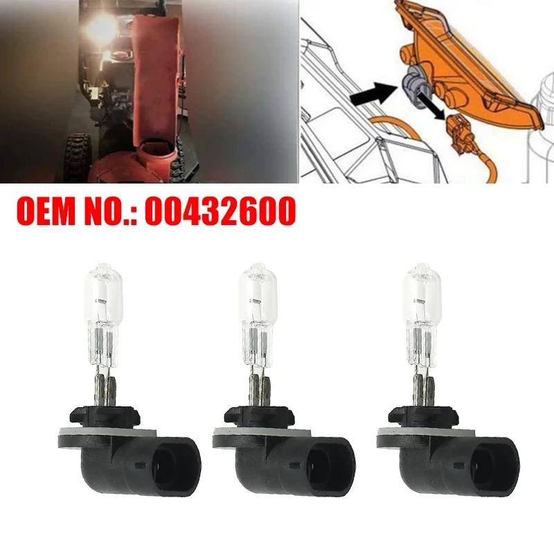 12V 27W Halogen Light Bulb For Ariens Snow Blower Compact Deluxe Platinum Replaces OEM Part 00432600