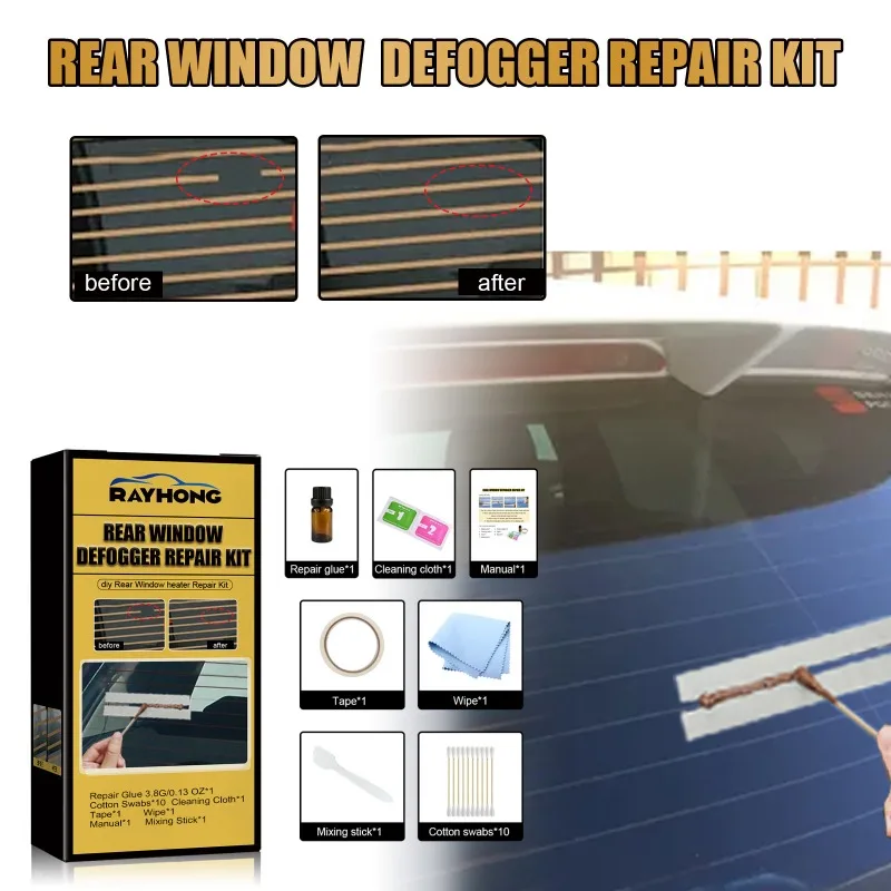 General Automotive Parts Repair Kit, Grille Line Rear Window Defogger Rear Window Defogger Repair Kit Defroster Repair Tool