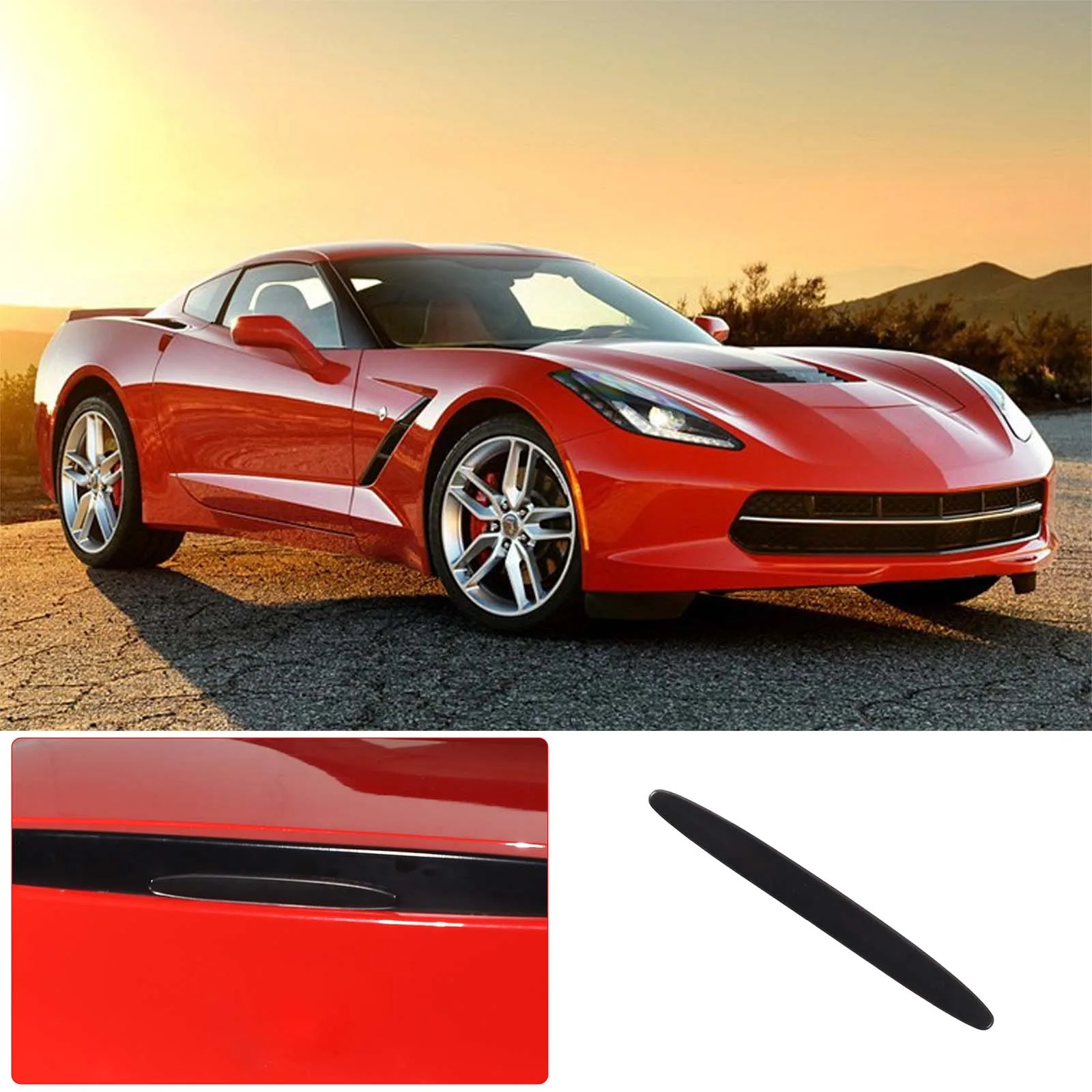 ABS Smoked Lamp Car Rear Additional Brake Lights Blackout Trim Cover For Chevrolet Corvette C6 05-13 Car Accessories