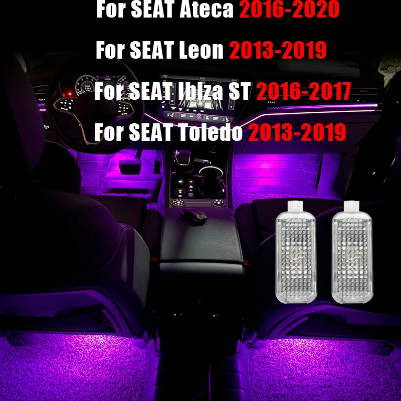 LED Car Interior Footwell Ambient Light Atmosphere Lamp Decorative Accessories For SEAT Ateca Leon Ibiza ST Toledo 2013-2019