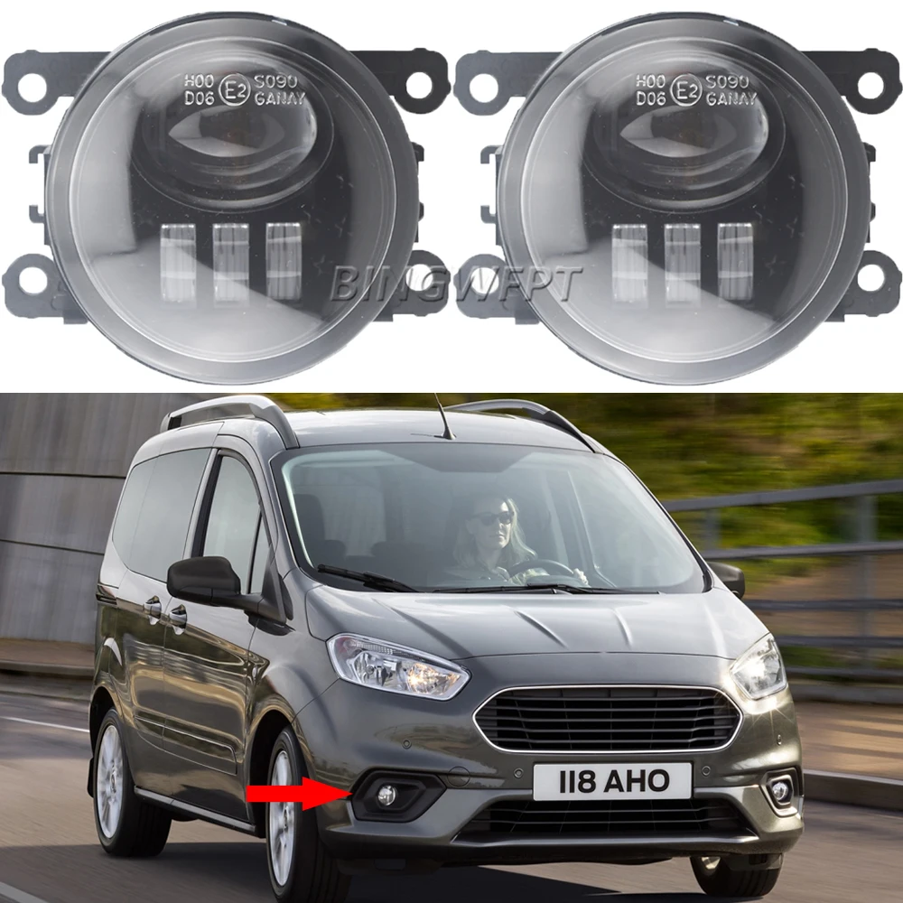 2PCS High Quality Fog Lamps LED Daytime Running Lights Fog Light For Ford Tourneo Transit Courier MK1 Facelift 2018 2019 2020