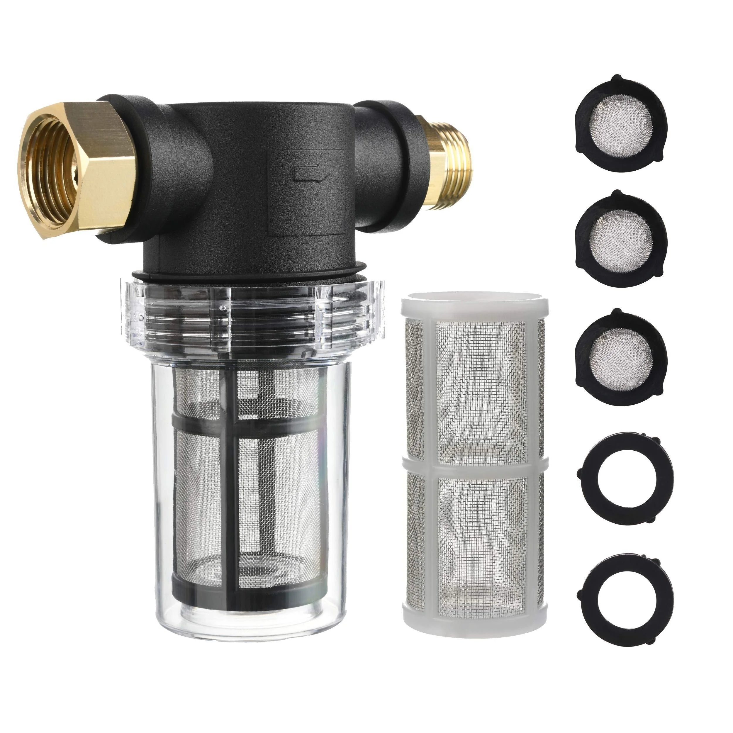 Garden Hose Filter for Pressure Washer Inlet Water, Inline Filter for Sediment, 40 Mesh Screen